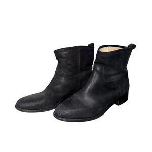 Jimmy Choo Men’s Black Leather Nubuck Ankle Boots Made in Italy Size 42 (9)